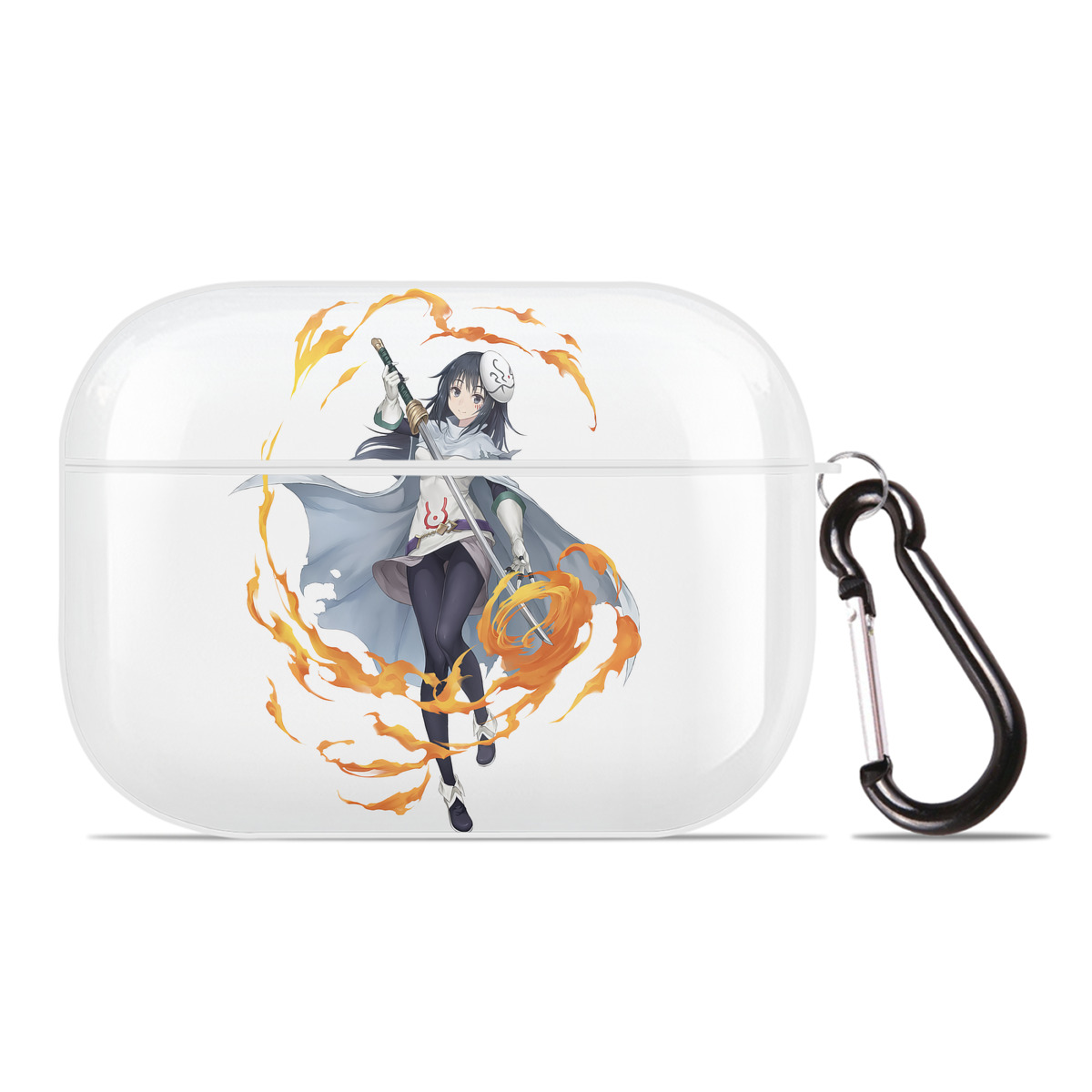 （画像用） 転スラ Regarding Reincarnated to Slime 【AirPods Pro用】ハードシェル保護ケース 耐衝撃・防指紋・カラビナ付き商品仕様