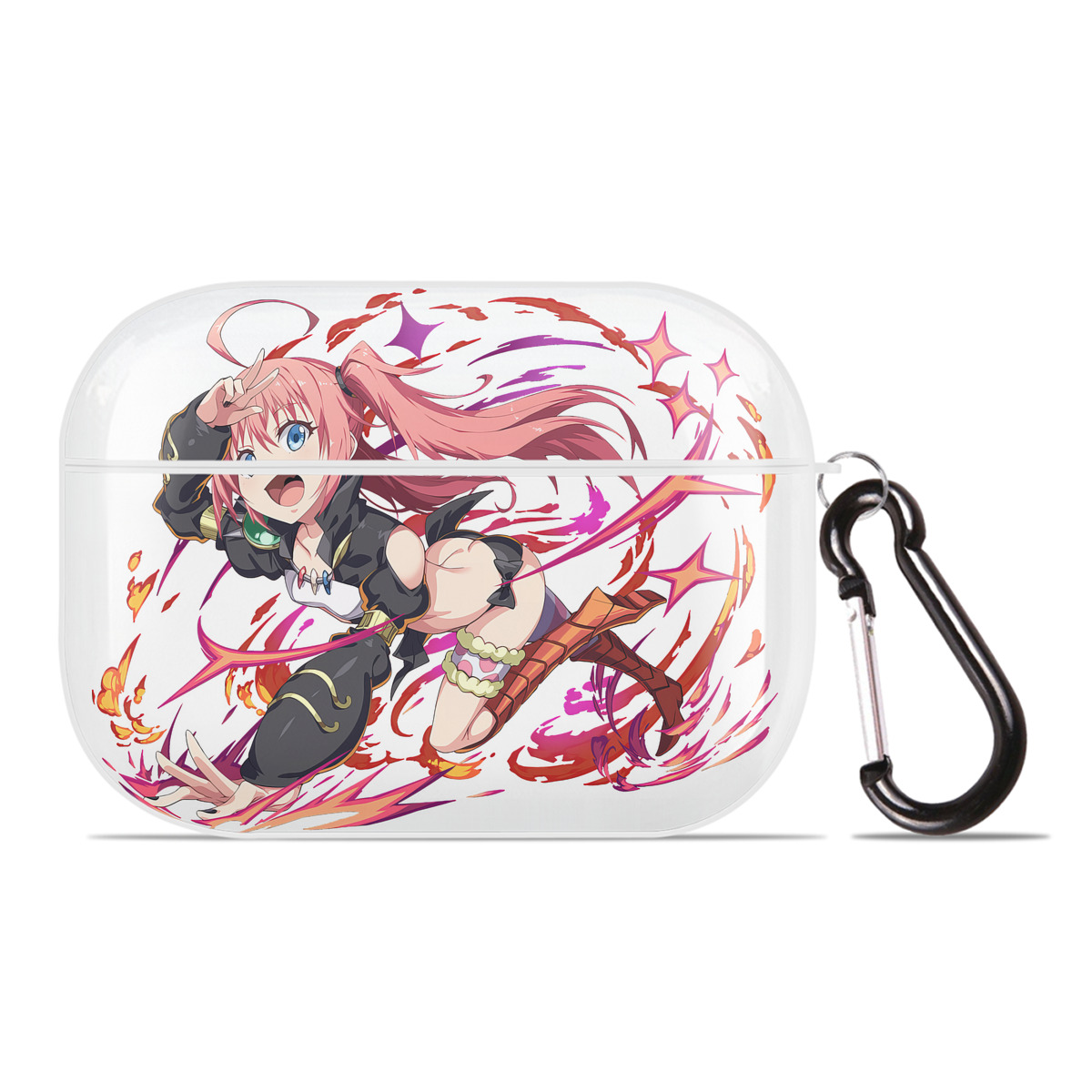 （画像用） 転スラ Regarding Reincarnated to Slime 【AirPods Pro用】ハードシェル保護ケース 耐衝撃・防指紋・カラビナ付き商品仕様