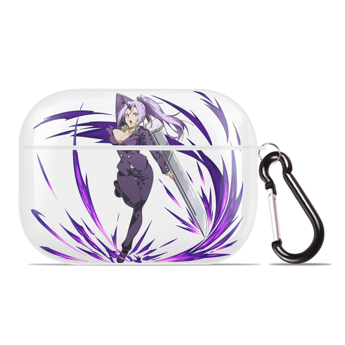 （画像用） 転スラ Regarding Reincarnated to Slime 【AirPods Pro用】ハードシェル保護ケース 耐衝撃・防指紋・カラビナ付き商品仕様