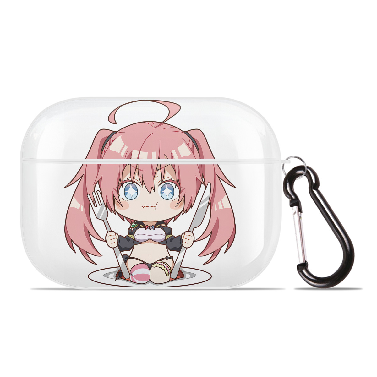 （画像用） 転スラ Regarding Reincarnated to Slime 【AirPods Pro用】ハードシェル保護ケース 耐衝撃・防指紋・カラビナ付き商品仕様