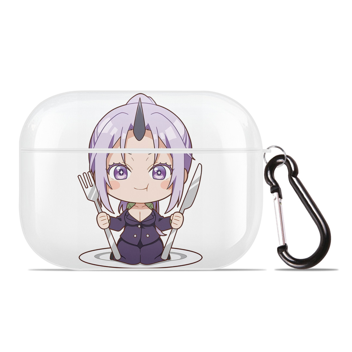 （画像用） 転スラ Regarding Reincarnated to Slime 【AirPods Pro用】ハードシェル保護ケース 耐衝撃・防指紋・カラビナ付き商品仕様