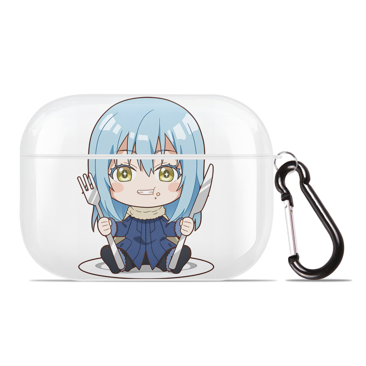 （画像用） 転スラ Regarding Reincarnated to Slime 【AirPods Pro用】ハードシェル保護ケース 耐衝撃・防指紋・カラビナ付き商品仕様