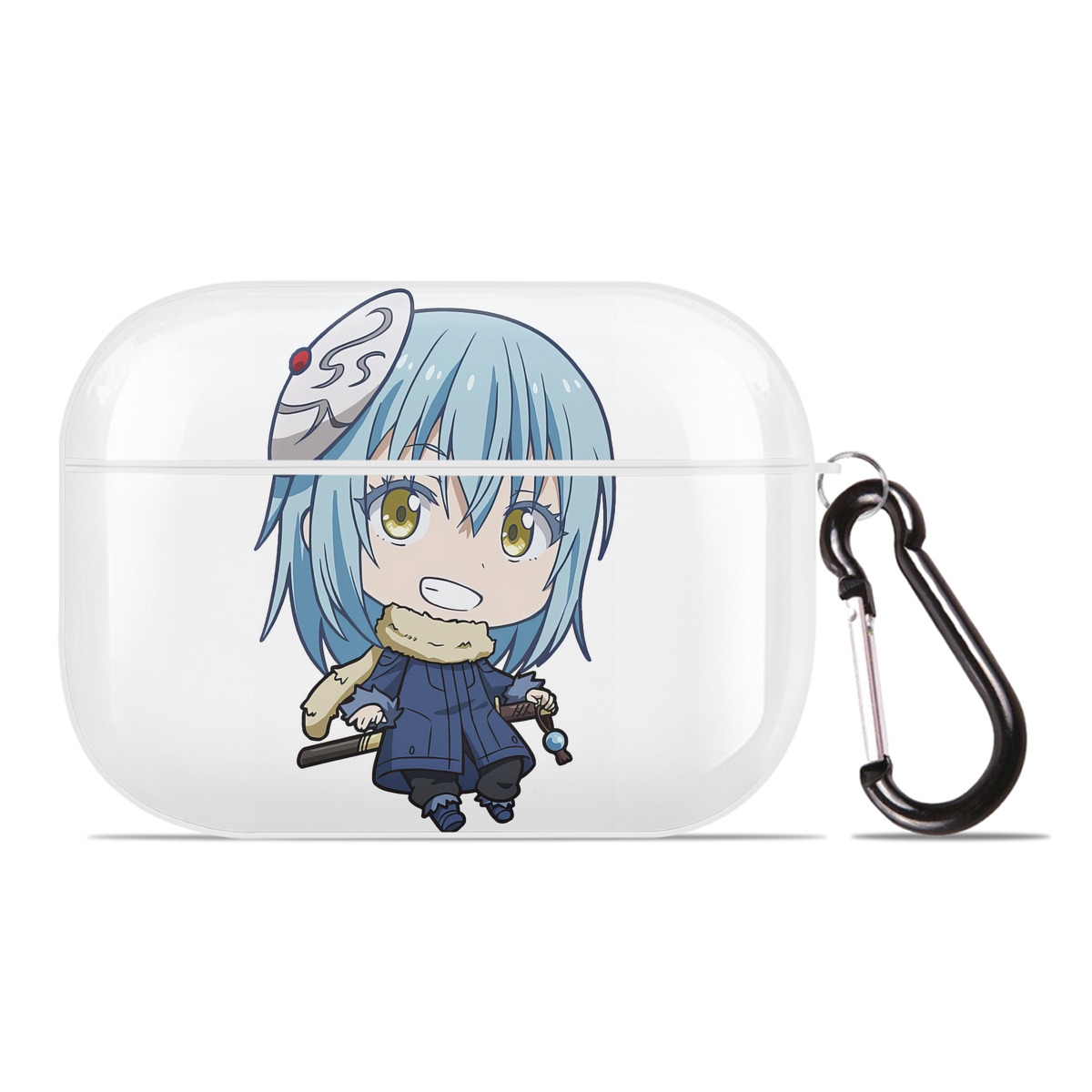 （画像用） 転スラ Regarding Reincarnated to Slime 【AirPods Pro用】ハードシェル保護ケース 耐衝撃・防指紋・カラビナ付き商品仕様