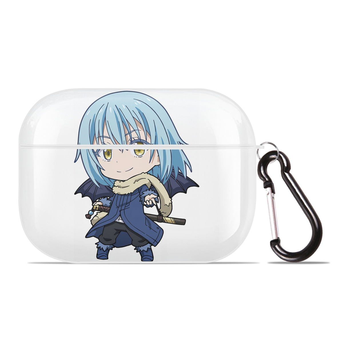 （画像用） 転スラ Regarding Reincarnated to Slime 【AirPods Pro用】ハードシェル保護ケース 耐衝撃・防指紋・カラビナ付き商品仕様