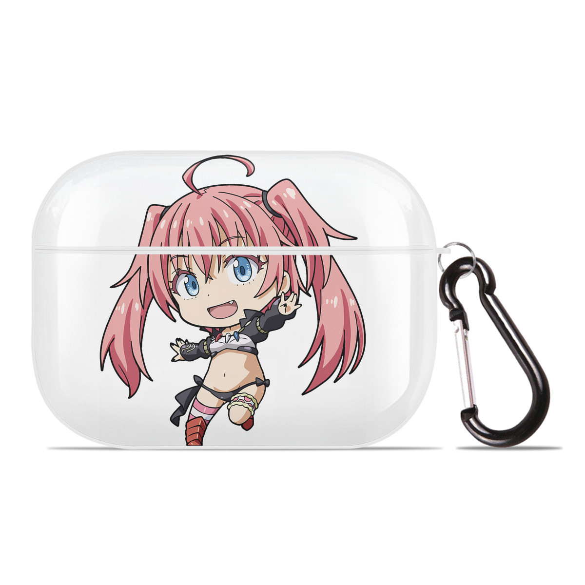 （画像用） 転スラ Regarding Reincarnated to Slime 【AirPods Pro用】ハードシェル保護ケース 耐衝撃・防指紋・カラビナ付き商品仕様