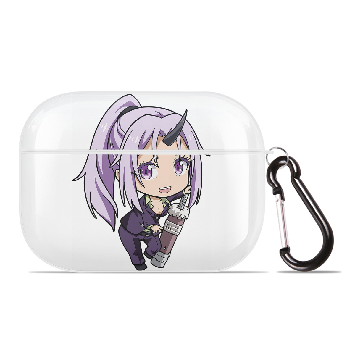 （画像用） 転スラ Regarding Reincarnated to Slime 【AirPods Pro用】ハードシェル保護ケース 耐衝撃・防指紋・カラビナ付き商品仕様