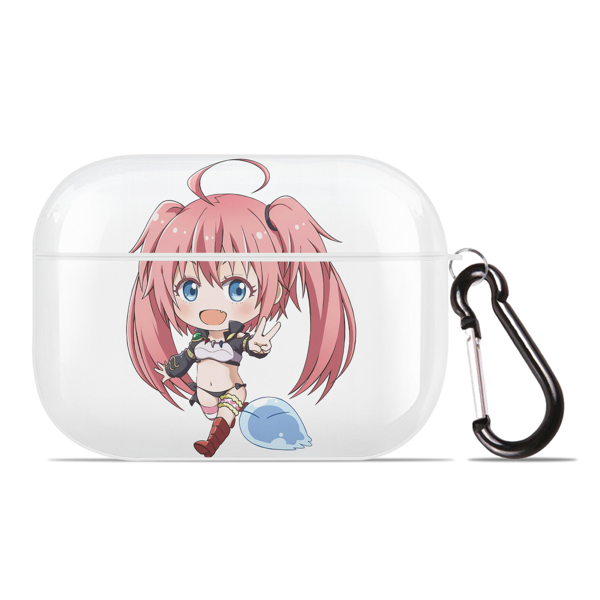 （画像用） 転スラ Regarding Reincarnated to Slime 【AirPods Pro用】ハードシェル保護ケース 耐衝撃・防指紋・カラビナ付き商品仕様