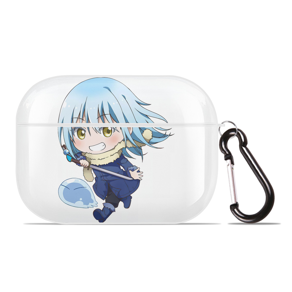 （画像用） 転スラ Regarding Reincarnated to Slime 【AirPods Pro用】ハードシェル保護ケース 耐衝撃・防指紋・カラビナ付き商品仕様