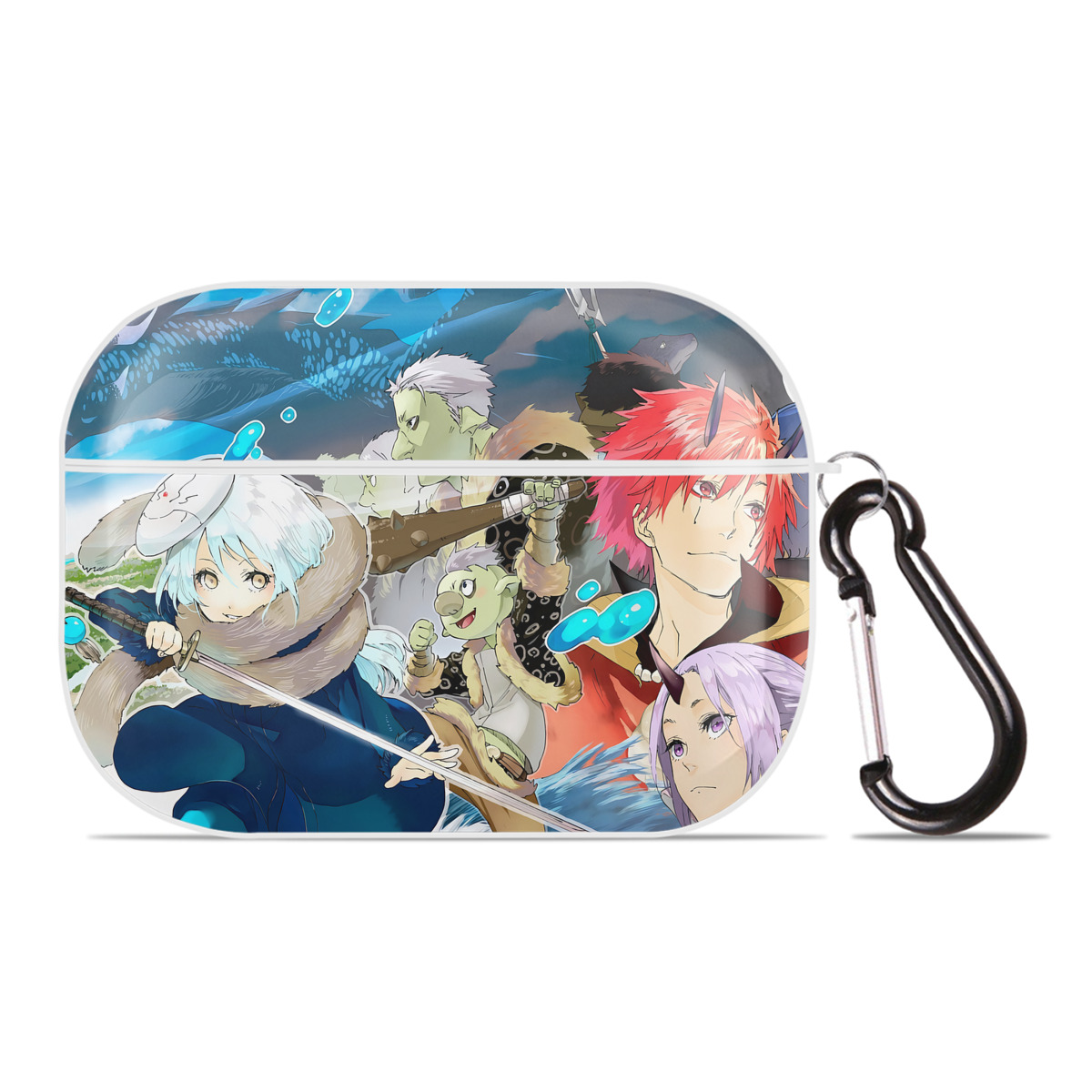 （画像用） 転スラ Regarding Reincarnated to Slime 【AirPods Pro用】ハードシェル保護ケース 耐衝撃・防指紋・カラビナ付き商品仕様