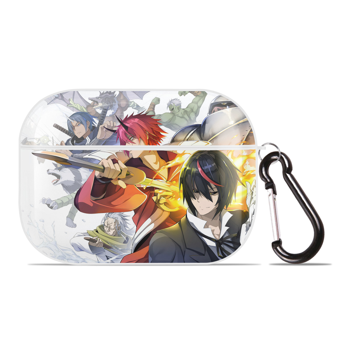 （画像用） 転スラ Regarding Reincarnated to Slime 【AirPods Pro用】ハードシェル保護ケース 耐衝撃・防指紋・カラビナ付き商品仕様