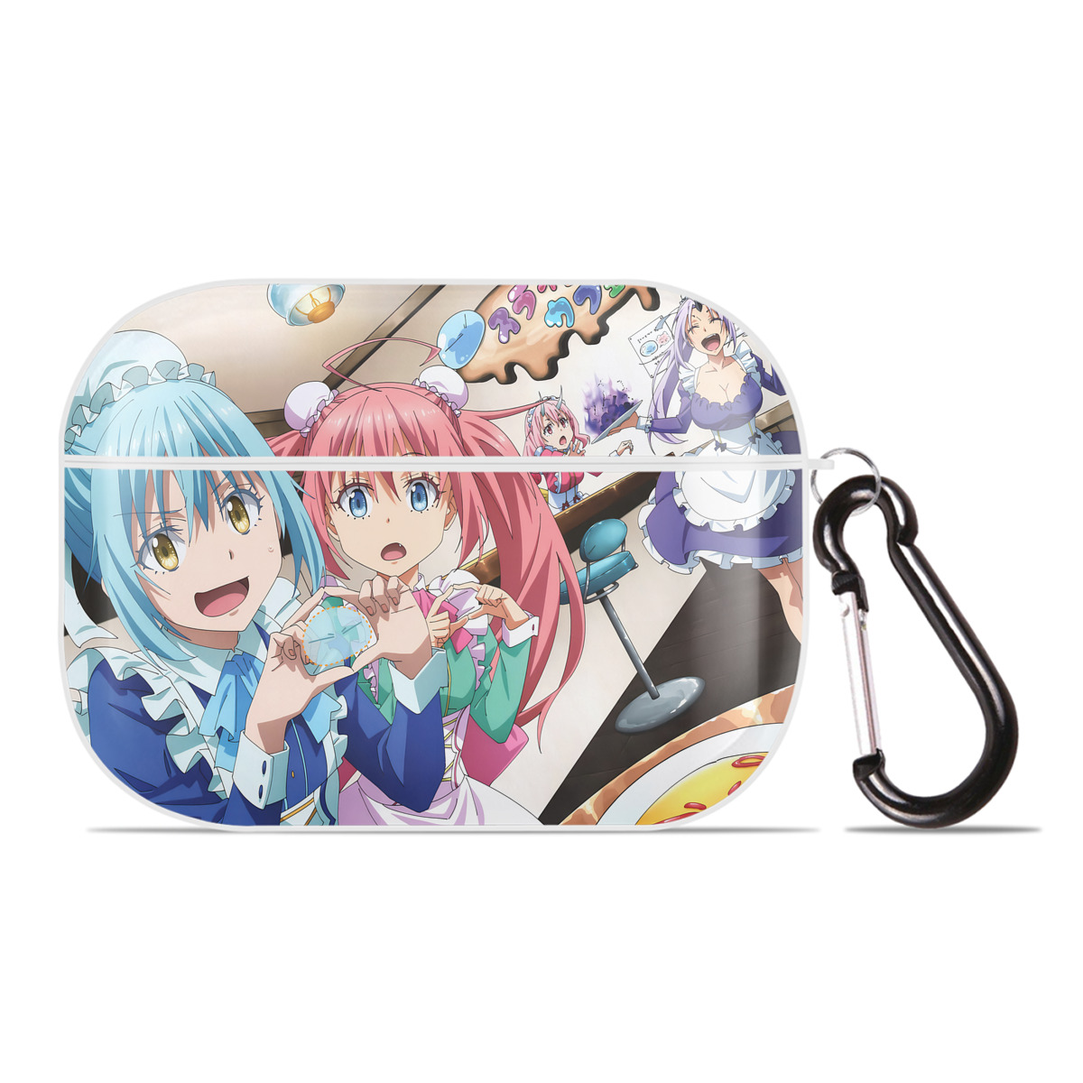（画像用） 転スラ Regarding Reincarnated to Slime 【AirPods Pro用】ハードシェル保護ケース 耐衝撃・防指紋・カラビナ付き商品仕様