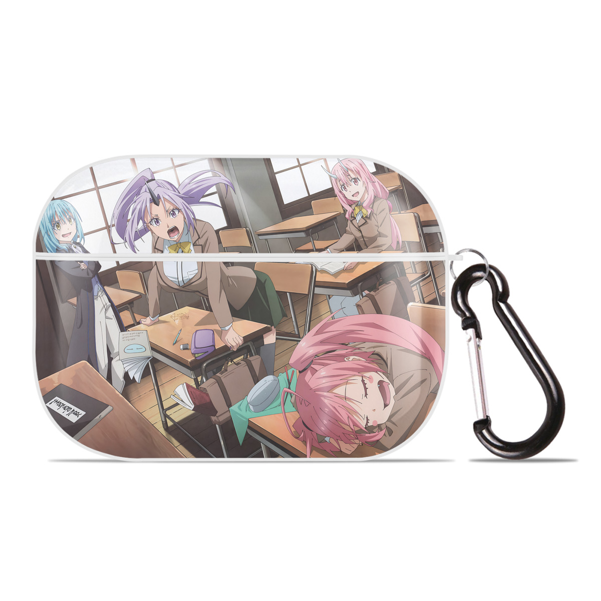 （画像用） 転スラ Regarding Reincarnated to Slime 【AirPods Pro用】ハードシェル保護ケース 耐衝撃・防指紋・カラビナ付き商品仕様