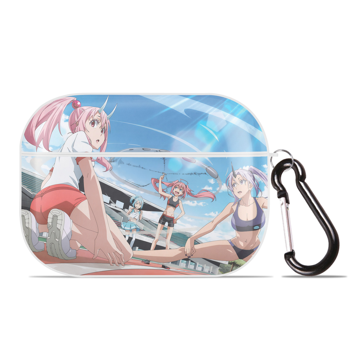 （画像用） 転スラ Regarding Reincarnated to Slime 【AirPods Pro用】ハードシェル保護ケース 耐衝撃・防指紋・カラビナ付き商品仕様