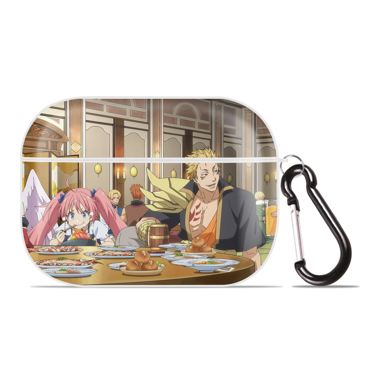 （画像用） 転スラ Regarding Reincarnated to Slime 【AirPods Pro用】ハードシェル保護ケース 耐衝撃・防指紋・カラビナ付き商品仕様
