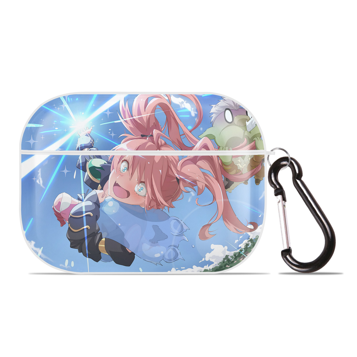 （画像用） 転スラ Regarding Reincarnated to Slime 【AirPods Pro用】ハードシェル保護ケース 耐衝撃・防指紋・カラビナ付き商品仕様