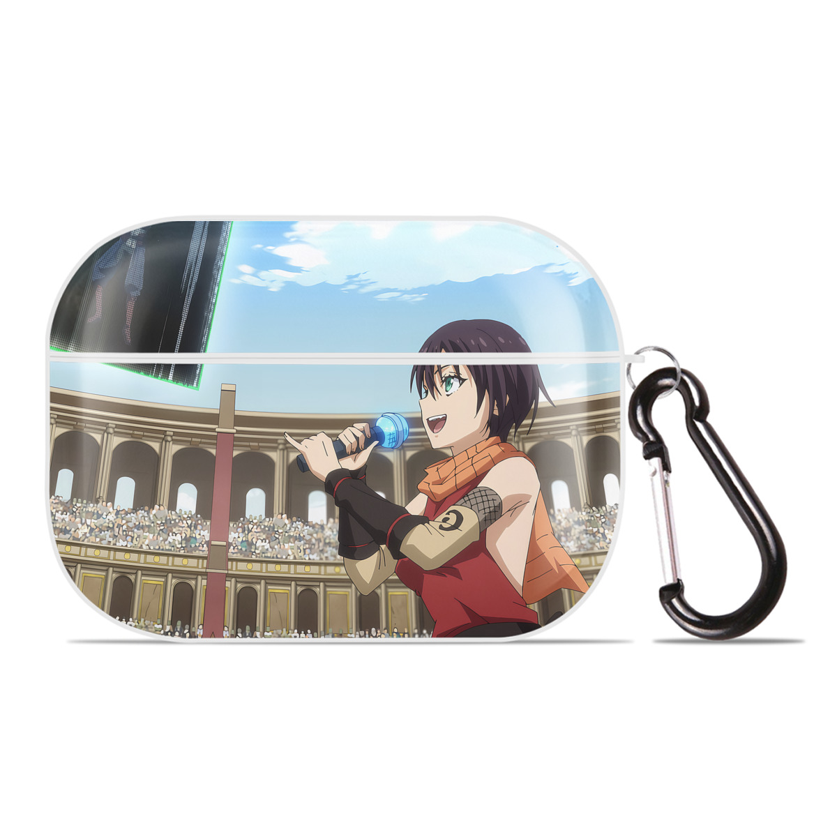（画像用） 転スラ Regarding Reincarnated to Slime 【AirPods Pro用】ハードシェル保護ケース 耐衝撃・防指紋・カラビナ付き商品仕様