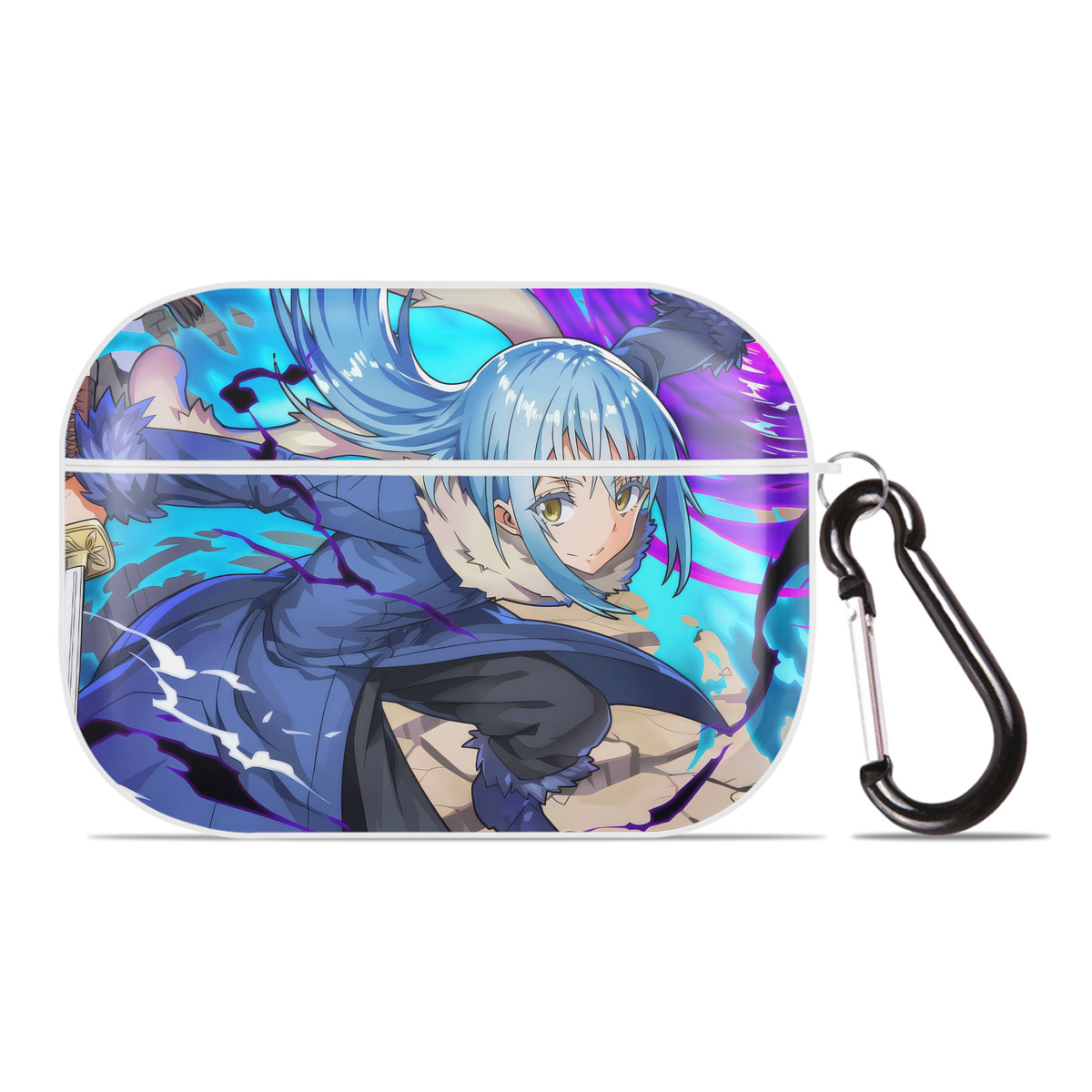 （画像用） 転スラ Regarding Reincarnated to Slime 【AirPods Pro用】ハードシェル保護ケース 耐衝撃・防指紋・カラビナ付き商品仕様