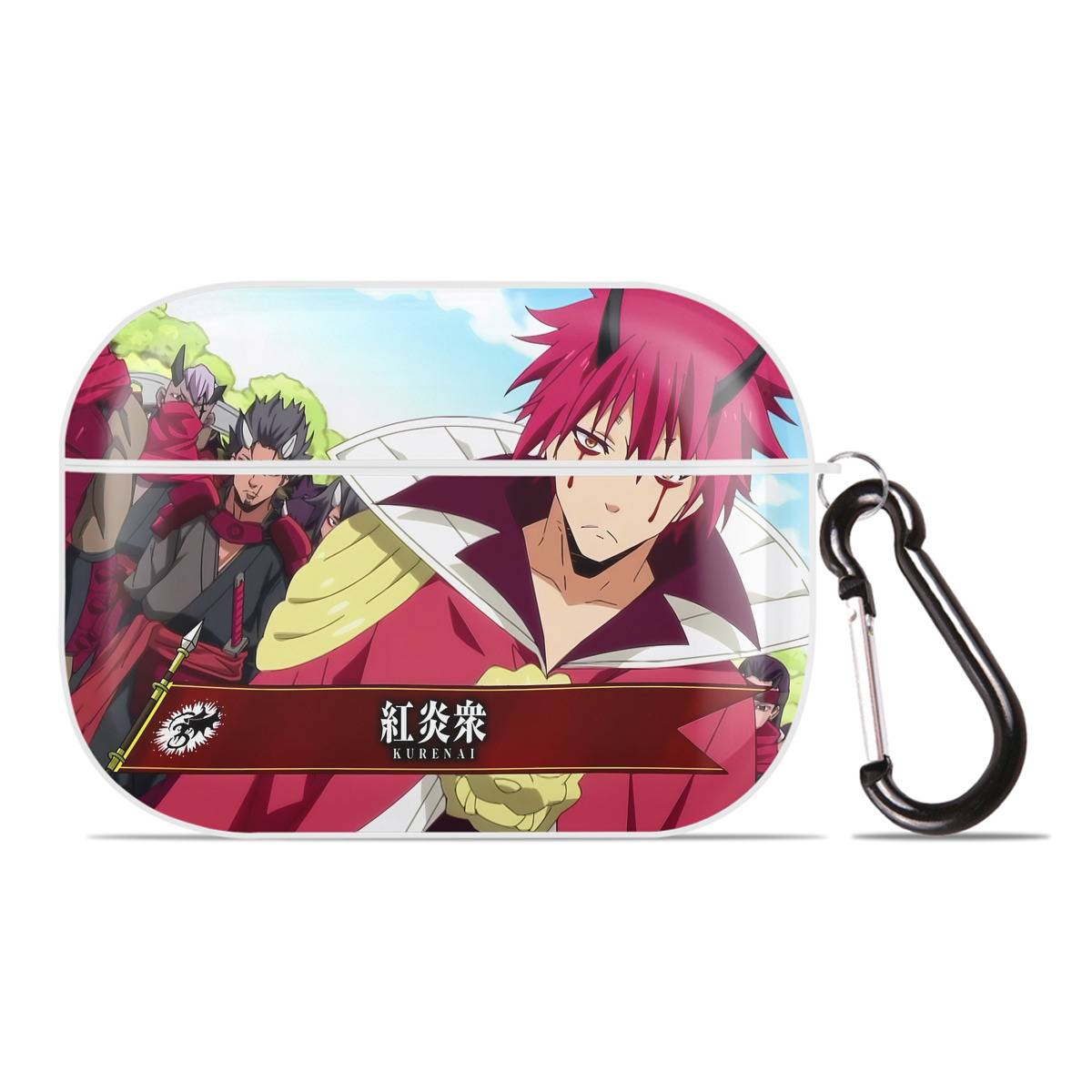 （画像用） 転スラ Regarding Reincarnated to Slime 【AirPods Pro用】ハードシェル保護ケース 耐衝撃・防指紋・カラビナ付き商品仕様