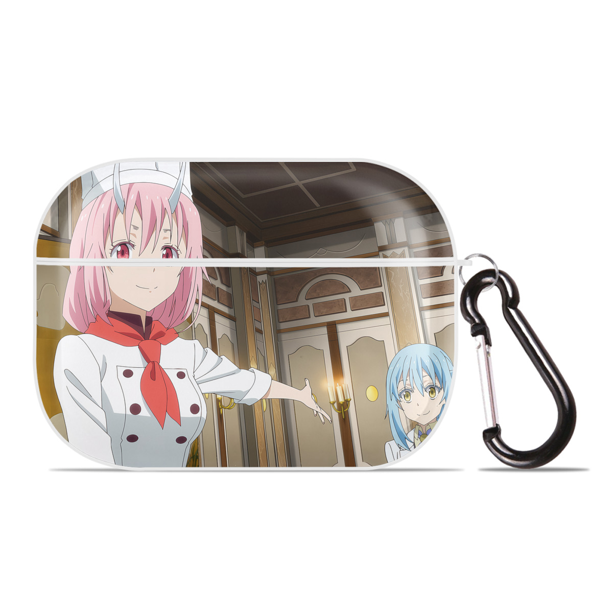 （画像用） 転スラ Regarding Reincarnated to Slime 【AirPods Pro用】ハードシェル保護ケース 耐衝撃・防指紋・カラビナ付き商品仕様