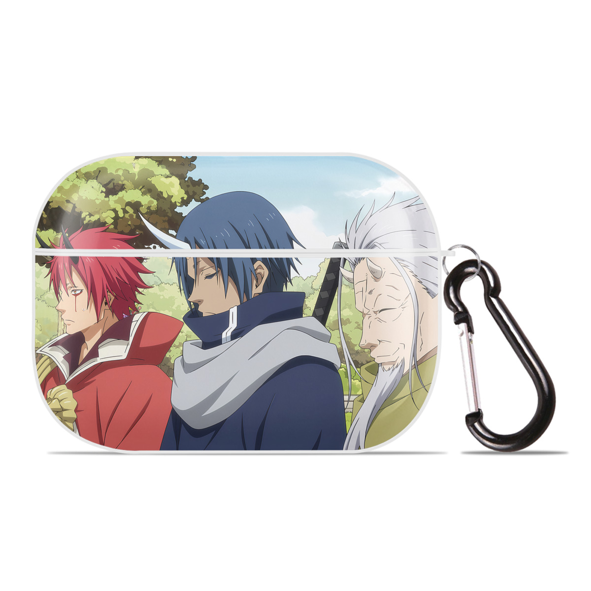 （画像用） 転スラ Regarding Reincarnated to Slime 【AirPods Pro用】ハードシェル保護ケース 耐衝撃・防指紋・カラビナ付き商品仕様
