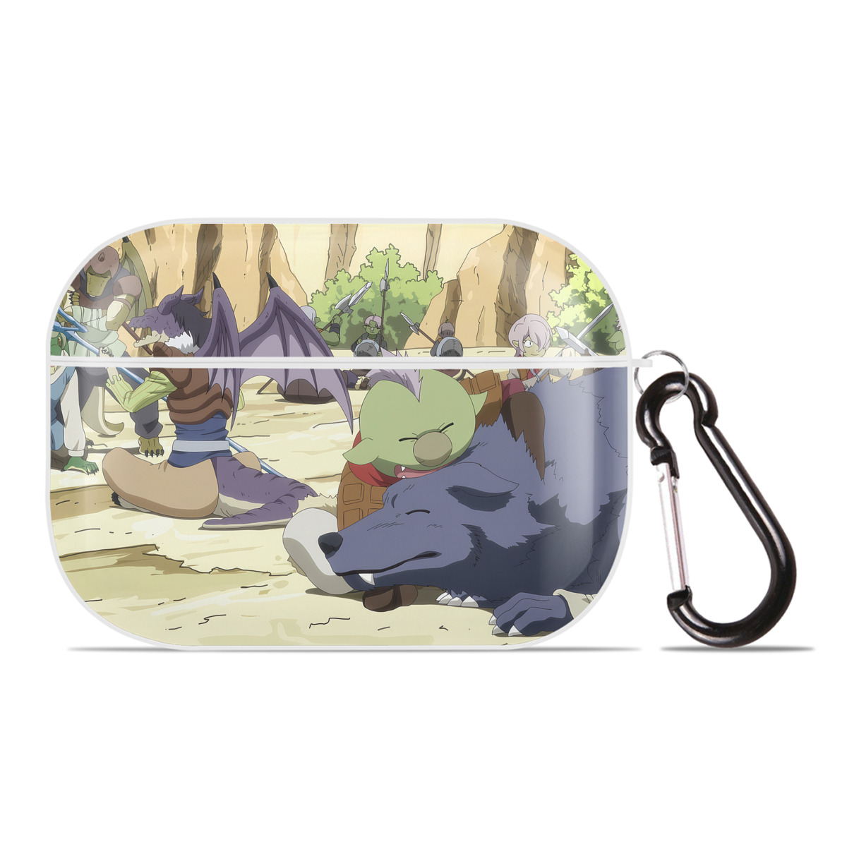 （画像用） 転スラ Regarding Reincarnated to Slime 【AirPods Pro用】ハードシェル保護ケース 耐衝撃・防指紋・カラビナ付き商品仕様