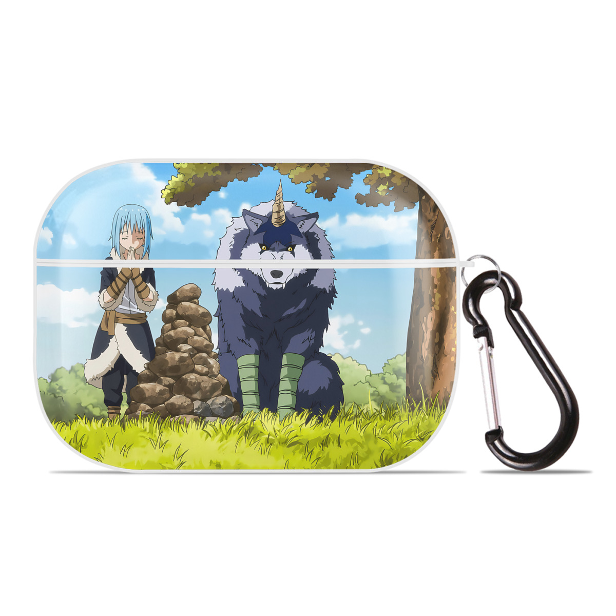 （画像用） 転スラ Regarding Reincarnated to Slime 【AirPods Pro用】ハードシェル保護ケース 耐衝撃・防指紋・カラビナ付き商品仕様