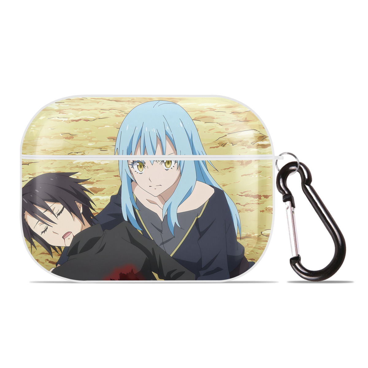 （画像用） 転スラ Regarding Reincarnated to Slime 【AirPods Pro用】ハードシェル保護ケース 耐衝撃・防指紋・カラビナ付き商品仕様