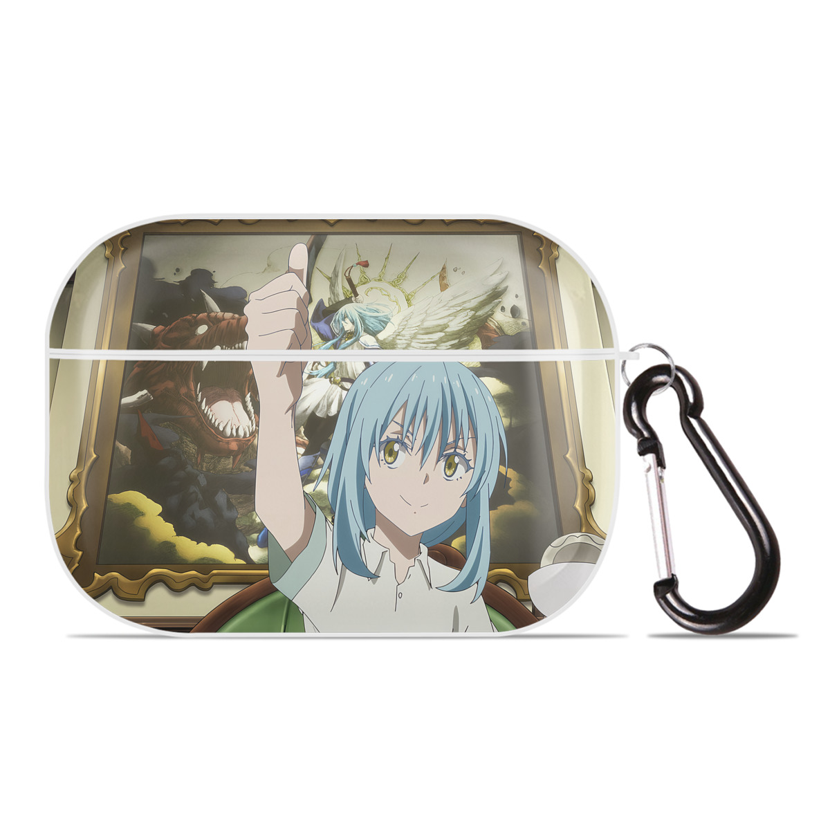 （画像用） 転スラ Regarding Reincarnated to Slime 【AirPods Pro用】ハードシェル保護ケース 耐衝撃・防指紋・カラビナ付き商品仕様