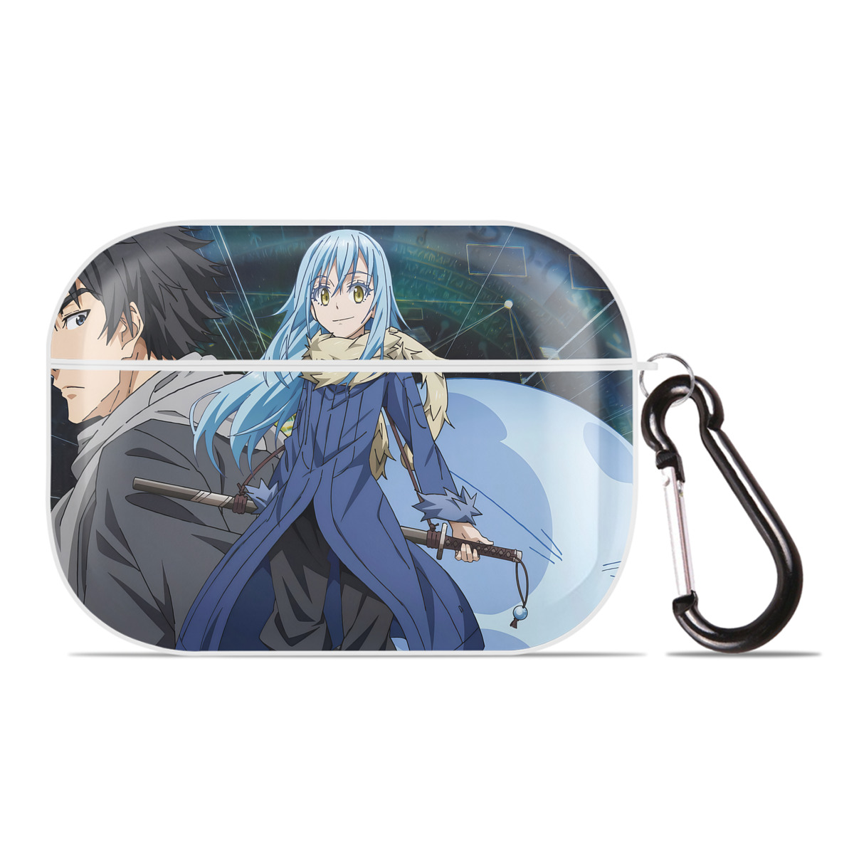 （画像用） 転スラ Regarding Reincarnated to Slime 【AirPods Pro用】ハードシェル保護ケース 耐衝撃・防指紋・カラビナ付き商品仕様