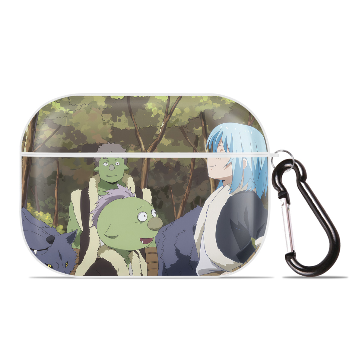 （画像用） 転スラ Regarding Reincarnated to Slime 【AirPods Pro用】ハードシェル保護ケース 耐衝撃・防指紋・カラビナ付き商品仕様