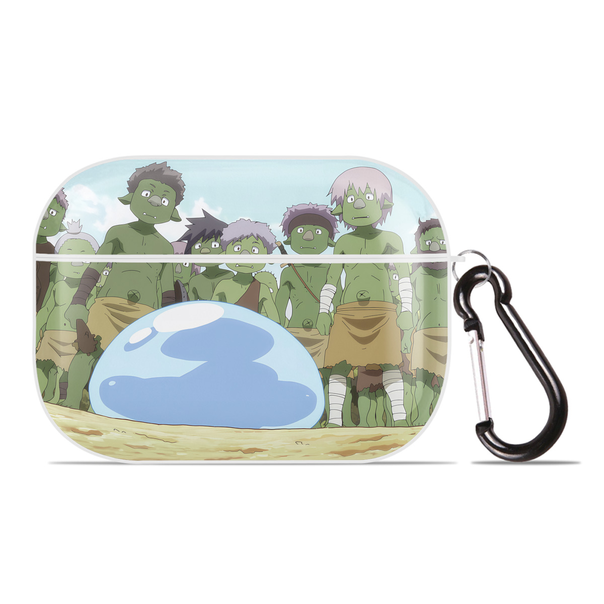 （画像用） 転スラ Regarding Reincarnated to Slime 【AirPods Pro用】ハードシェル保護ケース 耐衝撃・防指紋・カラビナ付き商品仕様