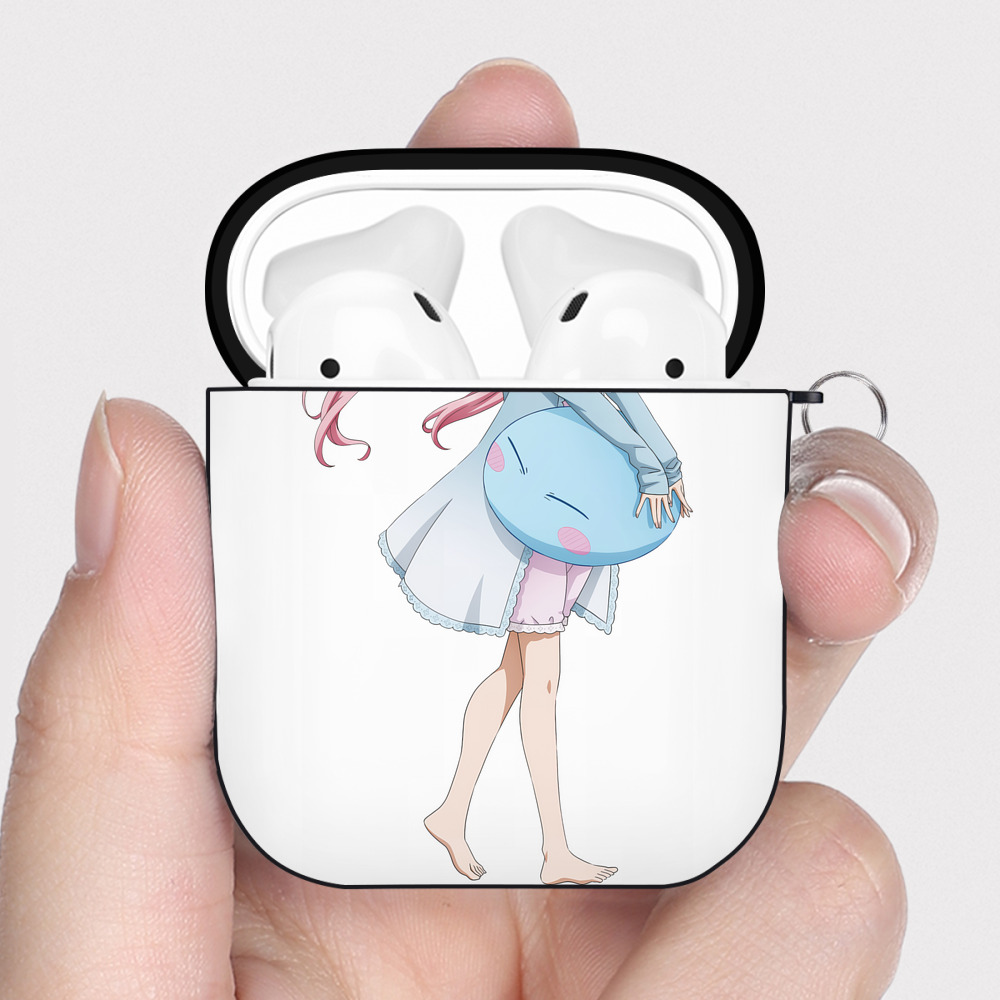 （画像用） 転スラ Regarding Reincarnated to Slime AirPods 第2世代保護ケース ハードシェル ブラック 耐衝撃・防指紋・カラビナ付き