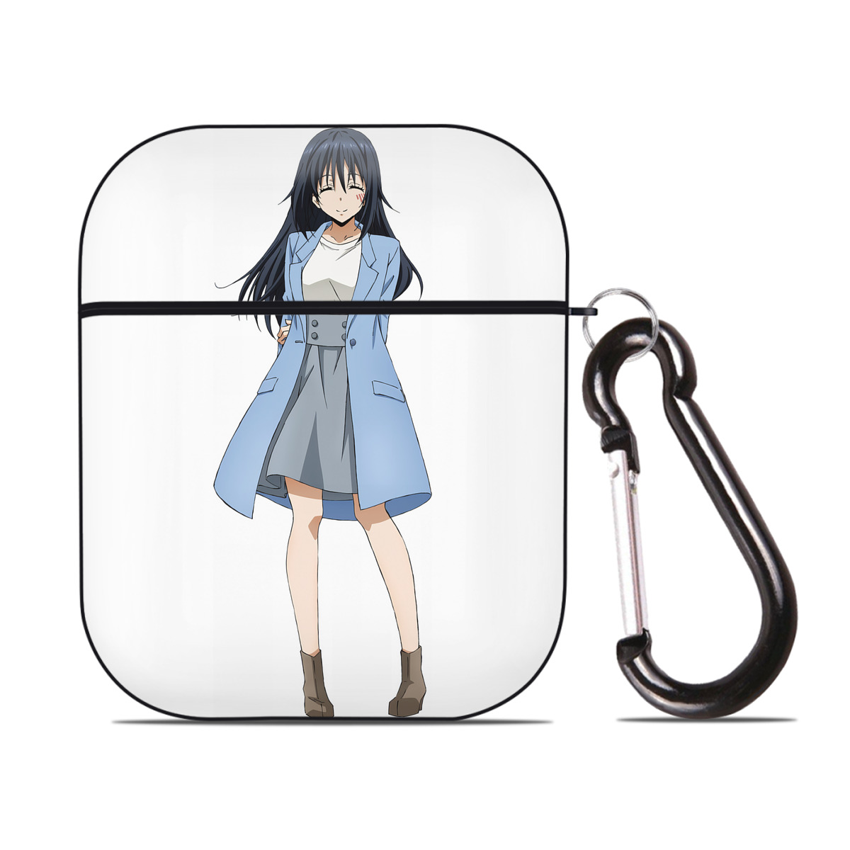 （画像用） 転スラ Regarding Reincarnated to Slime AirPods 第2世代保護ケース ハードシェル ブラック 耐衝撃・防指紋・カラビナ付き