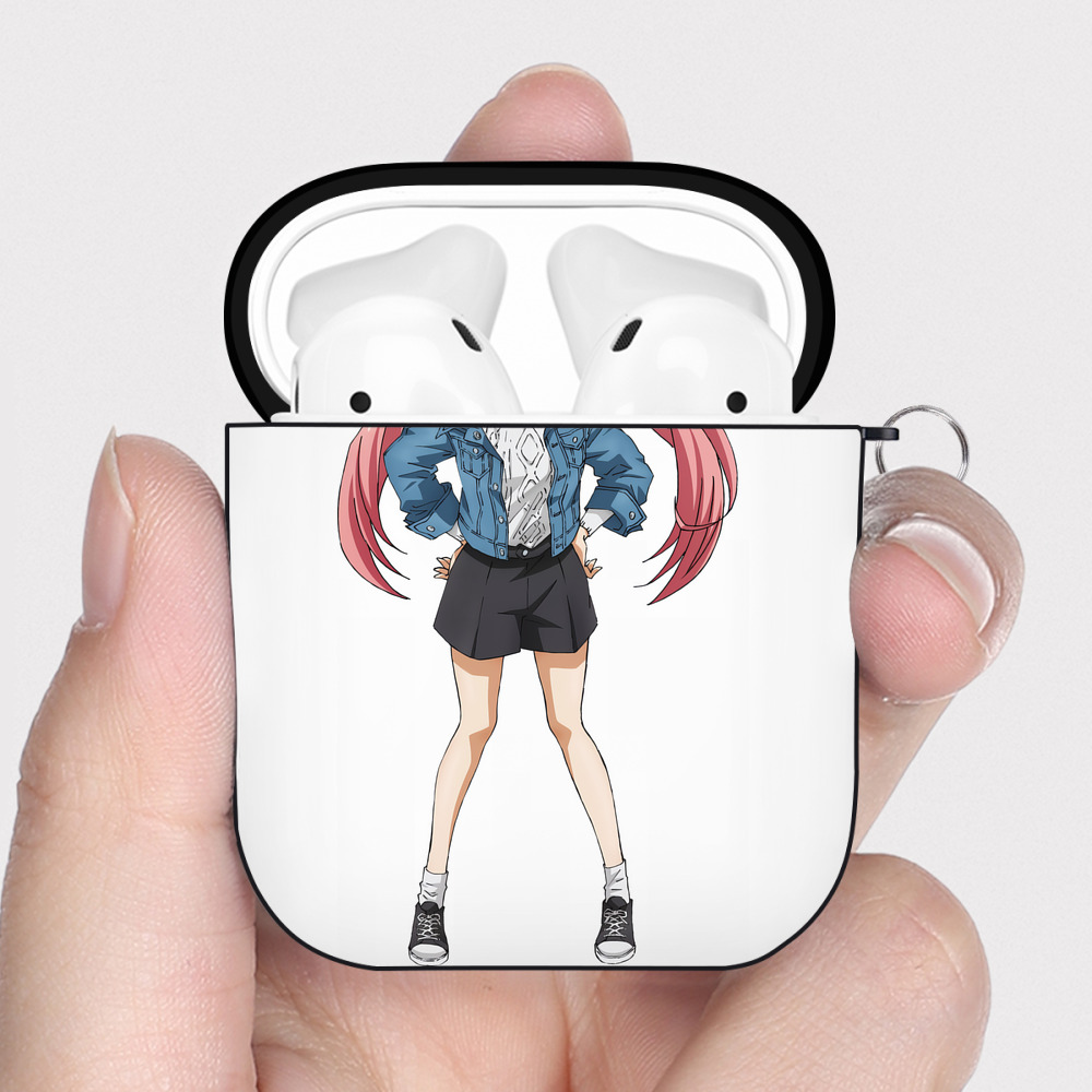 （画像用） 転スラ Regarding Reincarnated to Slime AirPods 第2世代保護ケース ハードシェル ブラック 耐衝撃・防指紋・カラビナ付き