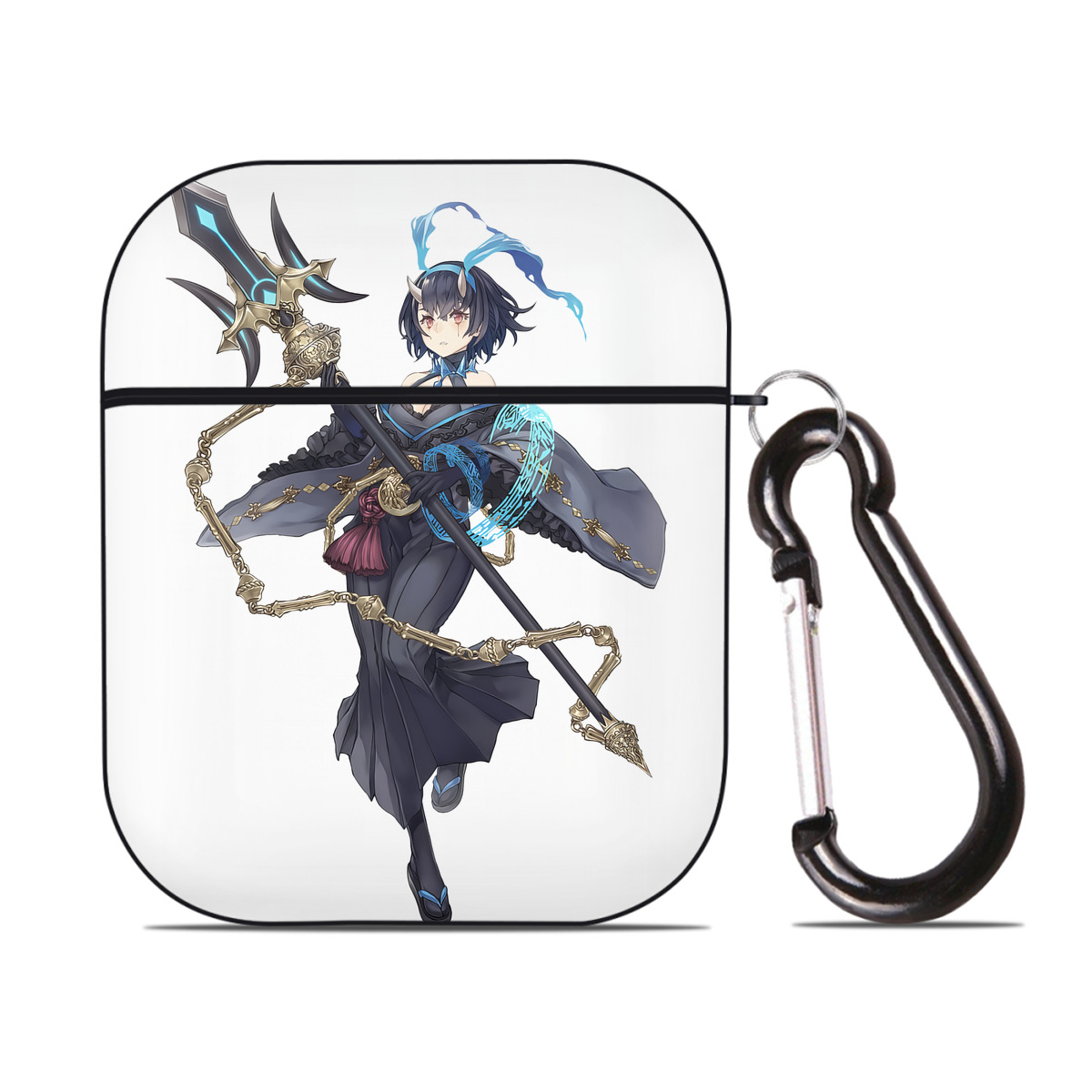 （画像用） 転スラ Regarding Reincarnated to Slime AirPods 第2世代保護ケース ハードシェル ブラック 耐衝撃・防指紋・カラビナ付き