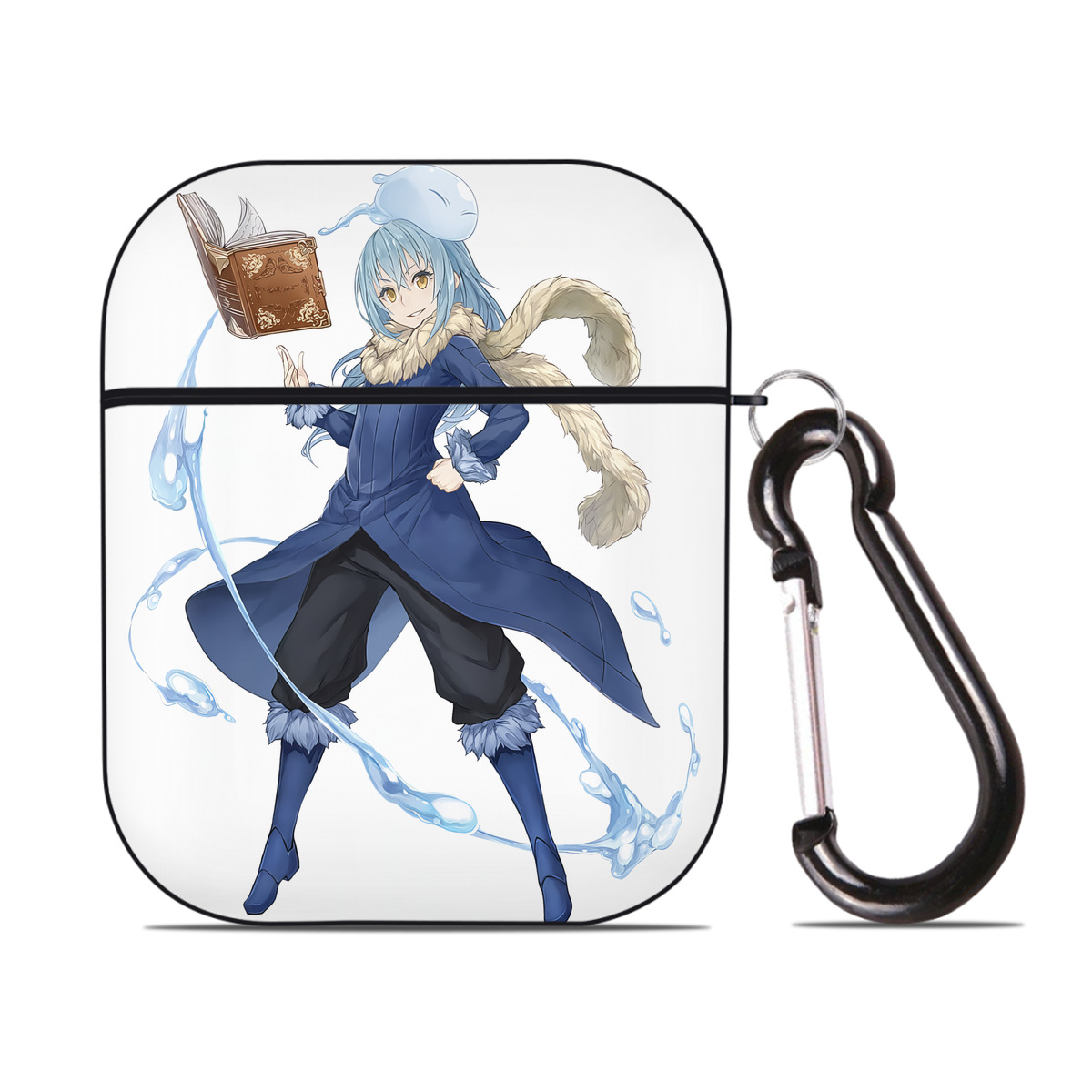 （画像用） 転スラ Regarding Reincarnated to Slime AirPods 第2世代保護ケース ハードシェル ブラック 耐衝撃・防指紋・カラビナ付き