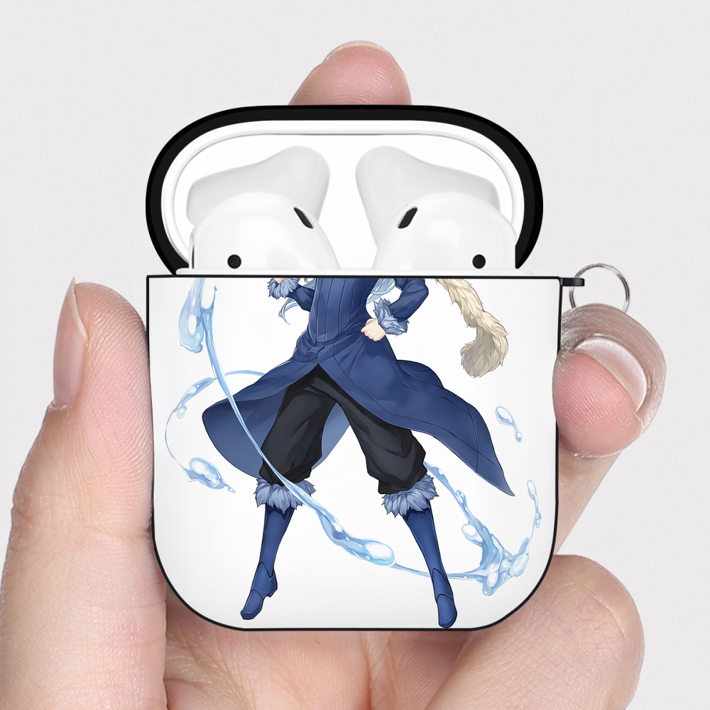 （画像用） 転スラ Regarding Reincarnated to Slime AirPods 第2世代保護ケース ハードシェル ブラック 耐衝撃・防指紋・カラビナ付き