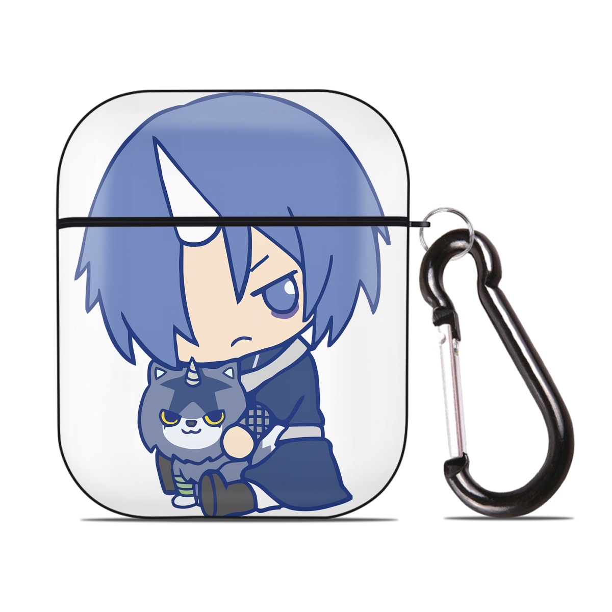 （画像用） 転スラ Regarding Reincarnated to Slime AirPods 第2世代保護ケース ハードシェル ブラック 耐衝撃・防指紋・カラビナ付き