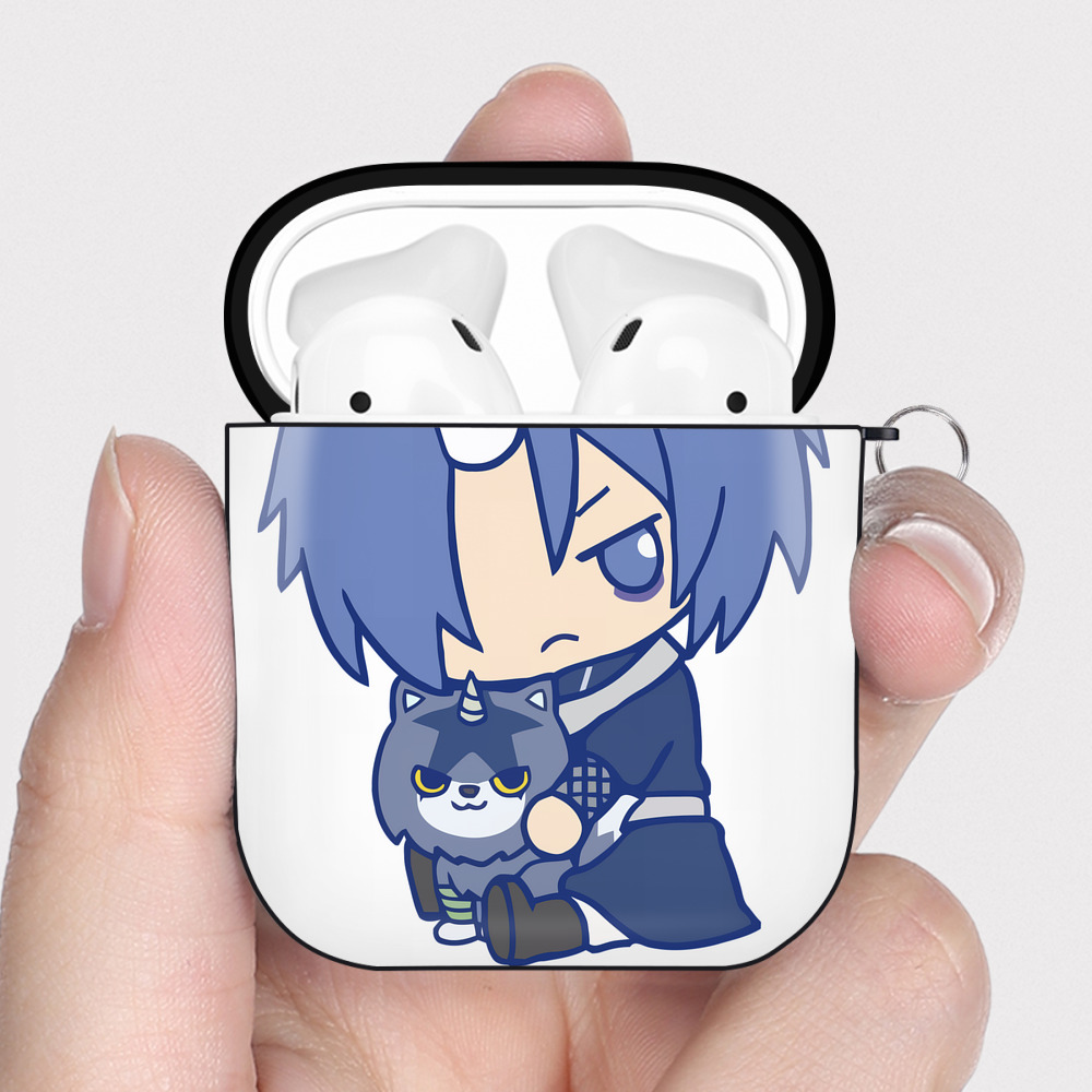 （画像用） 転スラ Regarding Reincarnated to Slime AirPods 第2世代保護ケース ハードシェル ブラック 耐衝撃・防指紋・カラビナ付き