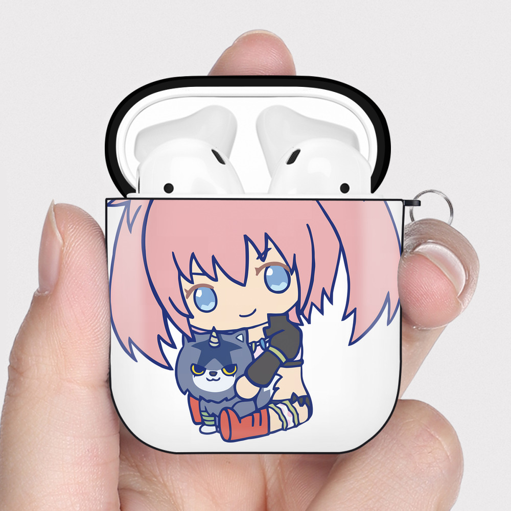 （画像用） 転スラ Regarding Reincarnated to Slime AirPods 第2世代保護ケース ハードシェル ブラック 耐衝撃・防指紋・カラビナ付き