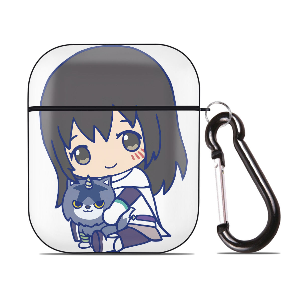 （画像用） 転スラ Regarding Reincarnated to Slime AirPods 第2世代保護ケース ハードシェル ブラック 耐衝撃・防指紋・カラビナ付き