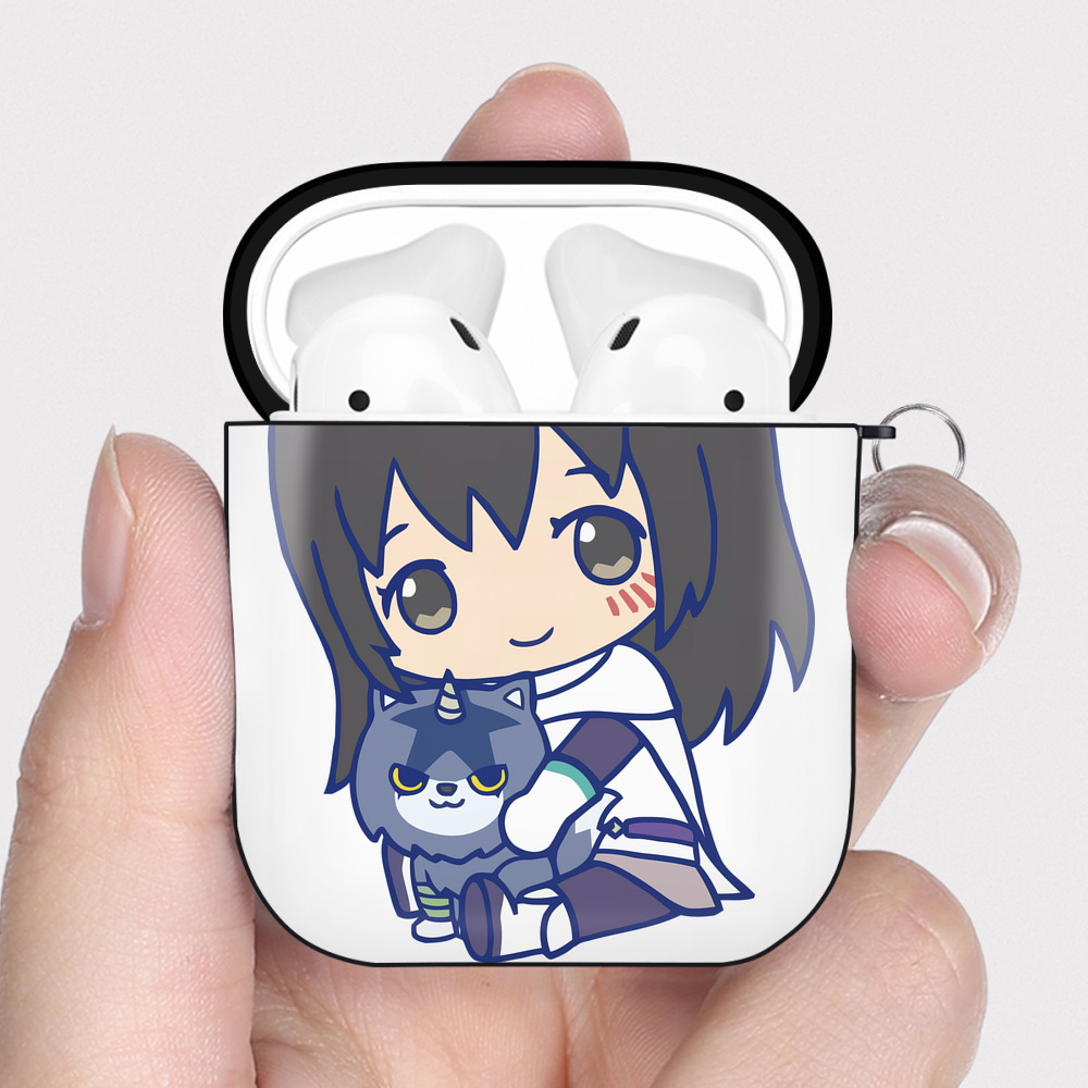（画像用） 転スラ Regarding Reincarnated to Slime AirPods 第2世代保護ケース ハードシェル ブラック 耐衝撃・防指紋・カラビナ付き
