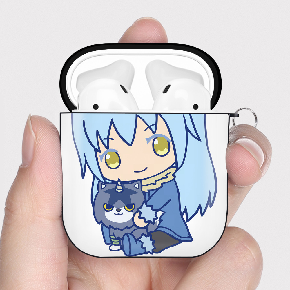 （画像用） 転スラ Regarding Reincarnated to Slime AirPods 第2世代保護ケース ハードシェル ブラック 耐衝撃・防指紋・カラビナ付き