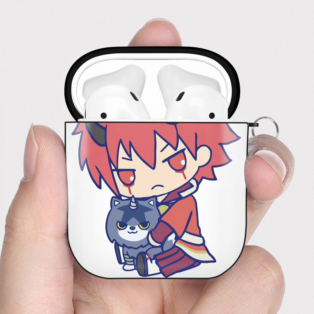 （画像用） 転スラ Regarding Reincarnated to Slime AirPods 第2世代保護ケース ハードシェル ブラック 耐衝撃・防指紋・カラビナ付き