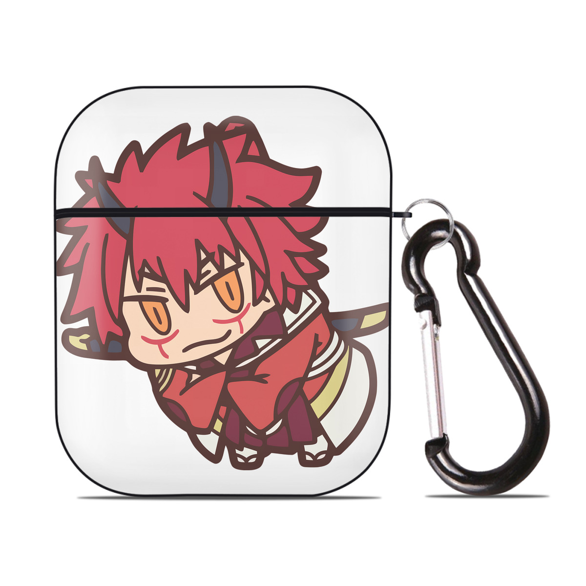（画像用） 転スラ Regarding Reincarnated to Slime AirPods 第2世代保護ケース ハードシェル ブラック 耐衝撃・防指紋・カラビナ付き