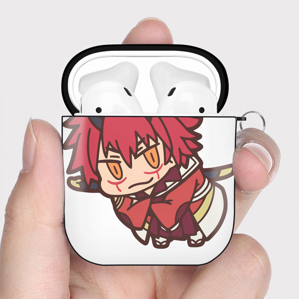 （画像用） 転スラ Regarding Reincarnated to Slime AirPods 第2世代保護ケース ハードシェル ブラック 耐衝撃・防指紋・カラビナ付き