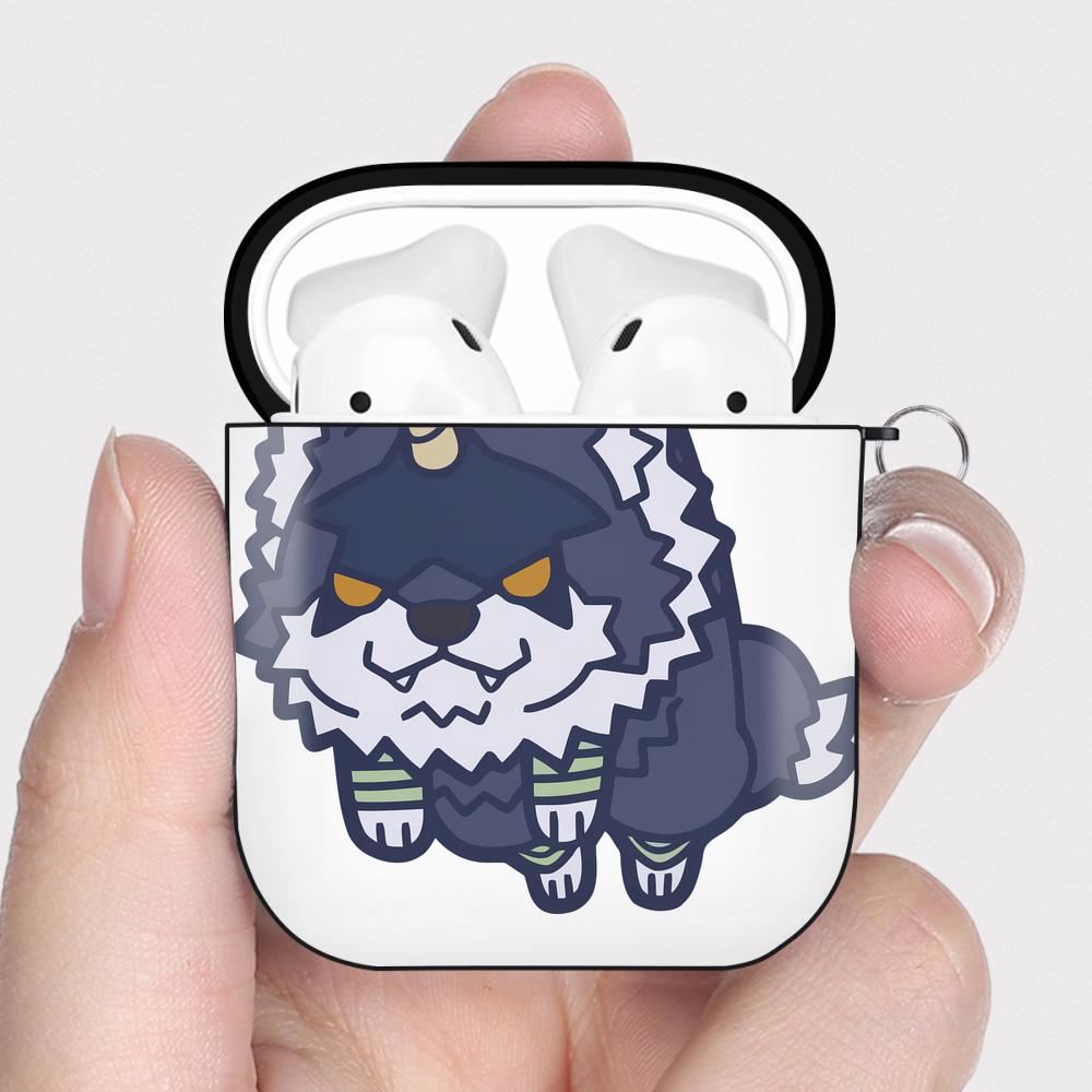 （画像用） 転スラ Regarding Reincarnated to Slime AirPods 第2世代保護ケース ハードシェル ブラック 耐衝撃・防指紋・カラビナ付き