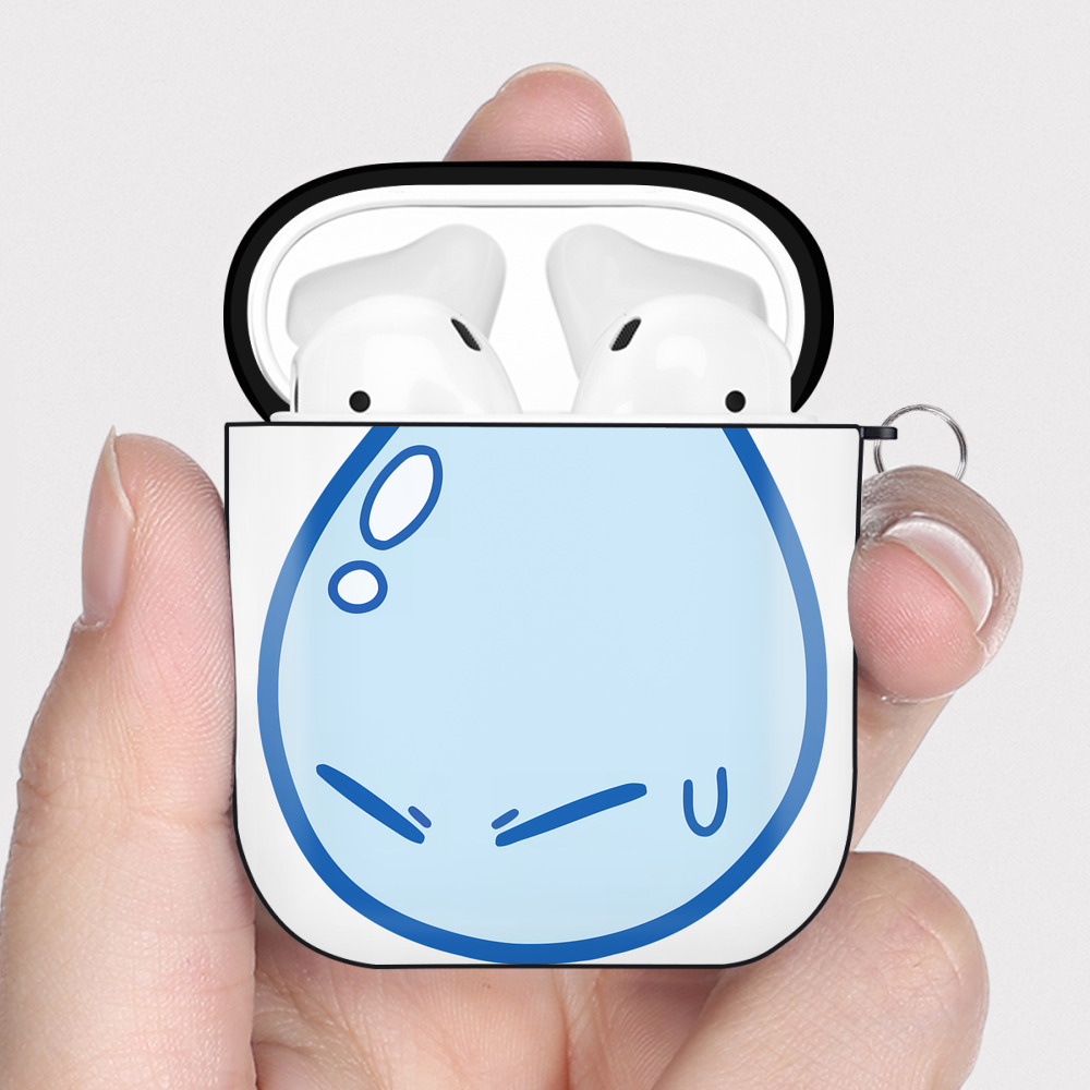 （画像用） 転スラ Regarding Reincarnated to Slime AirPods 第2世代保護ケース ハードシェル ブラック 耐衝撃・防指紋・カラビナ付き