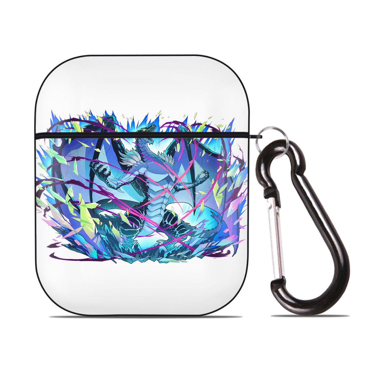 （画像用） 転スラ Regarding Reincarnated to Slime AirPods 第2世代保護ケース ハードシェル ブラック 耐衝撃・防指紋・カラビナ付き