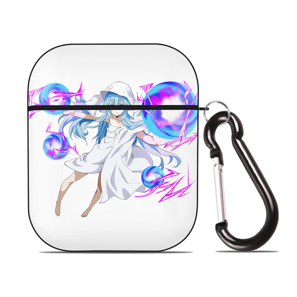 （画像用） 転スラ Regarding Reincarnated to Slime AirPods 第2世代保護ケース ハードシェル ブラック 耐衝撃・防指紋・カラビナ付き